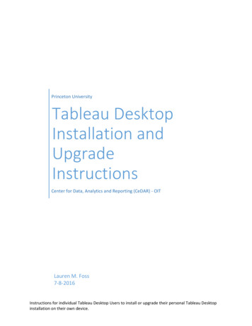 Tableau Desktop Installation And Upgrade Instructions