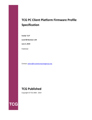 TCG PC Client Specific TIS - Trusted Computing Group