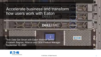 Accelerate Business And Transform How Users Work With Eaton