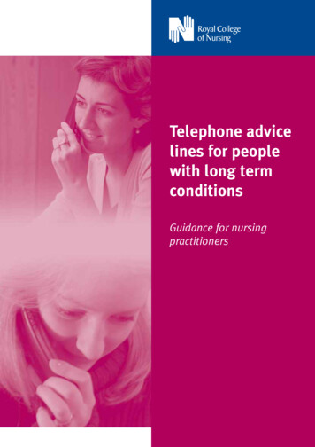 Telephone Advice Lines For People With Long Term .