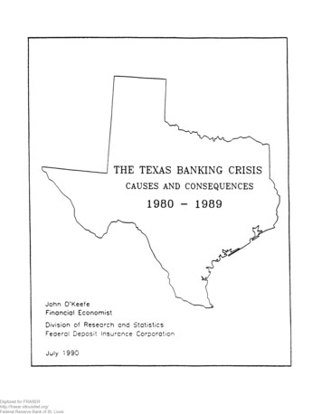 The Texas Banking Crisis - Federal Reserve Bank Of St. Louis