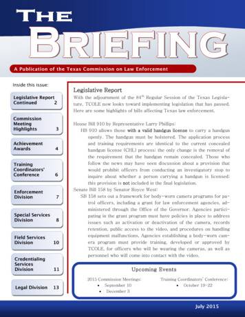 Legislative Report - Texas