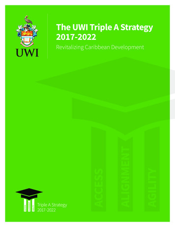 The UWI Triple A Strategy 2017-2022