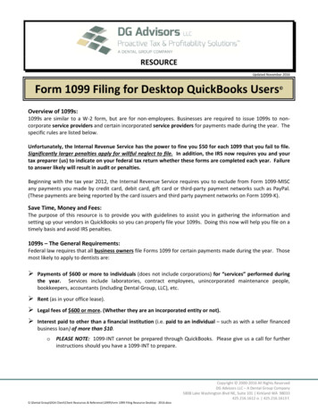 Updated November 1099 For Desktop QuickBooks Users