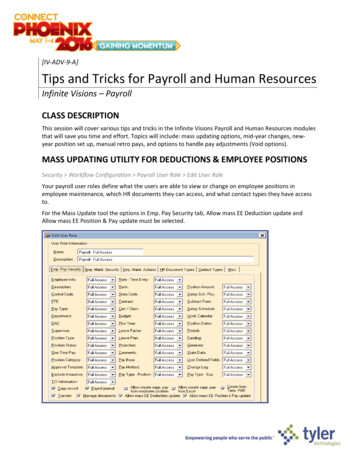 [IV‐ADV‐9‐A] Tips And Tricks For Payroll And Human Resources