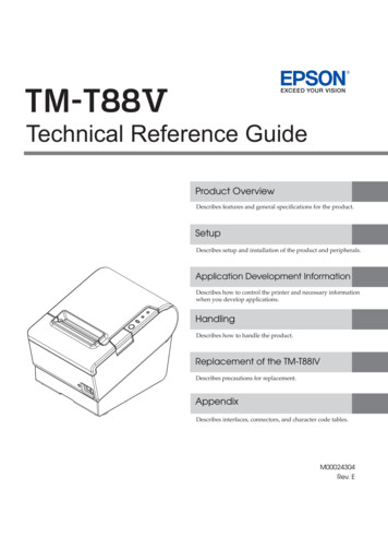TM-T88V Technical Reference Guide