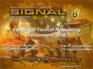 Integrated Tactical Networking Environment (ITNE)