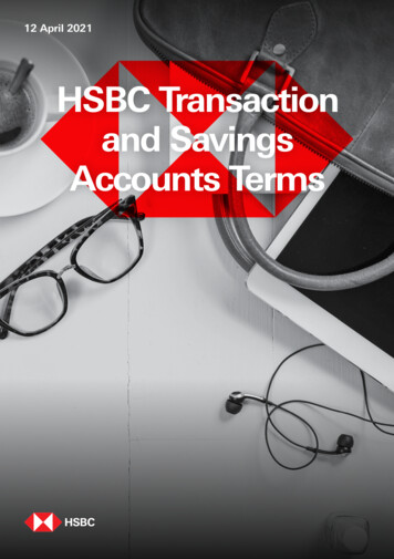 HSBC Transaction And Savings Accounts Terms