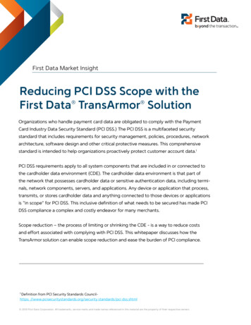 Reducing PCI DSS Scope With The TransArmor First Data .
