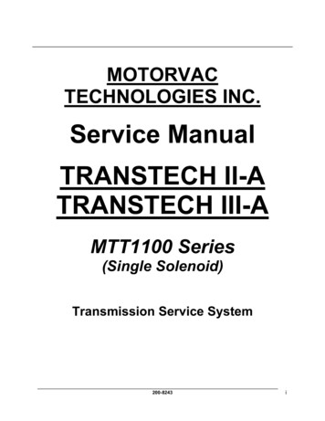 MTT-1100 SERVICE MANUAL - CPS Products