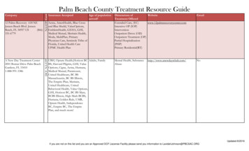 Palm Beach County Treatment Resource Guide