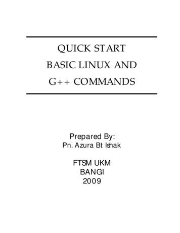 QUICK START BASIC LINUX AND G COMMANDS