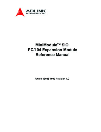 MiniModuleTM PC/104 Expansion Module Reference Manual