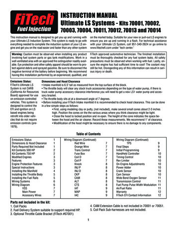 FiTech INSTRUCTION MANUAL Ultimate LS Systems