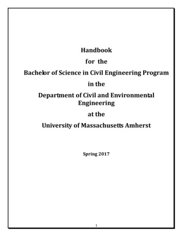 Handbook For The Bachelor Of Science In Civil Engineering .