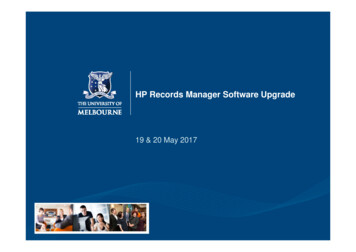 HP Records Manager Software Upgrade