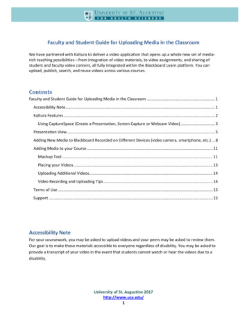 Faculty And Student Guide For Uploading Media In The 
