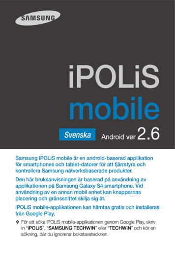 User Maunal-iPOLiS Mobile-Android-SWEDISH-v2,6