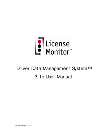 Driver Data Management System 3.1c User Manual