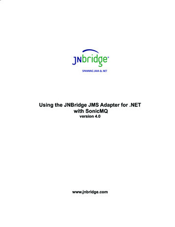 Using The JNBridge JMS Adapter For With SonicMQ