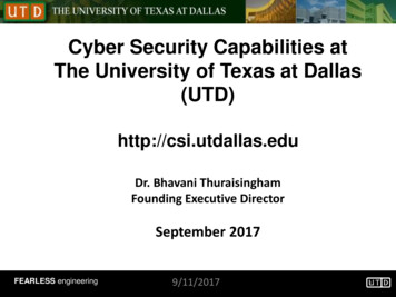 Cyber Security Capabilities At The University Of Texas At .