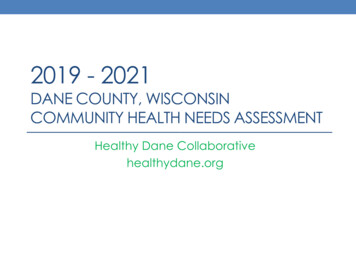 2019-2021 Dane County Community Health Needs Assessment