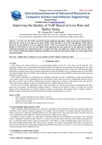 Improving The Quality Of VoIP Based On Loss Rate And .