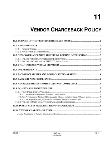 11 Vendor Chargeback Policy Converted-EDIT 072203