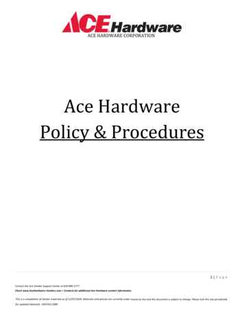 Ace Hardware Policy & Procedures
