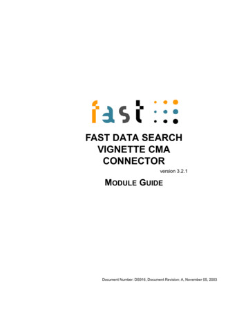 FAST DATA SEARCH VIGNETTE CMA CONNECTOR