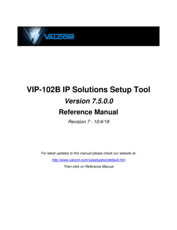 VIP-102B IP Solutions Setup Tool - Valcom