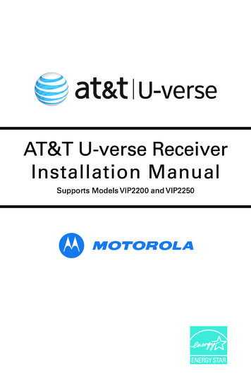 AT&T U-verse Receiver Installation Manual