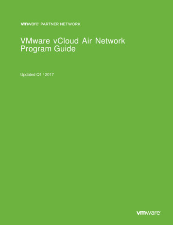 VMware VCloud Air Network Program Guide