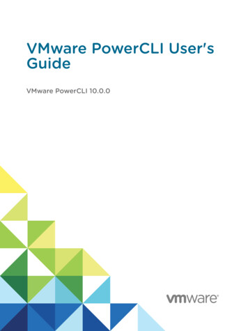 VMware PowerCLI User's Guide - OpenTopic
