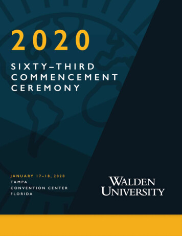 A MESSAGE FROM THE PRESIDENT - Walden University