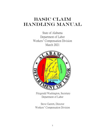 Basic Claim Handling Manual - Alabama