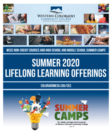 WCCC NON-CREDIT COURSES AND HIGH SCHOOL AND 