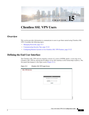 Clientless SSL VPN Users - Cisco