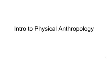 Intro To Physical Anthropology
