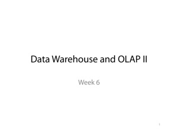 Data Warehouse AndData Warehouse And OLAP IIOLAP II