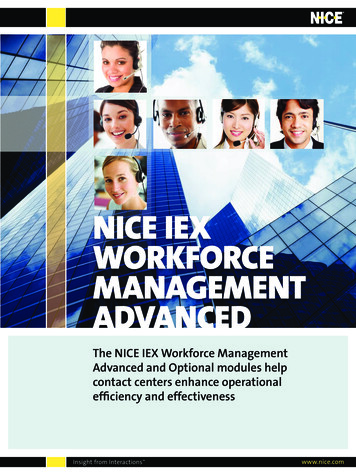 NICE IEX WORKFORCE MANAGEMENT ADVANCED