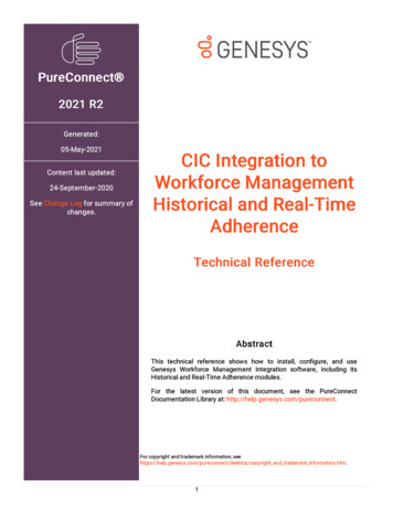 CIC Integration To Workforce Management Historical And .