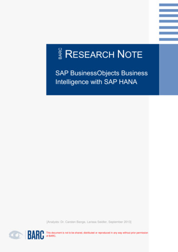 SAP BusinessObjects Business - Acclimation