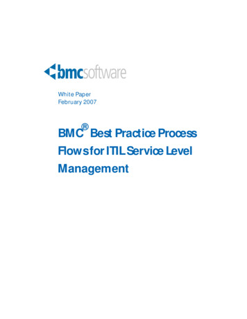 BMC Best Practice Process Flows For ITIL Service Level .