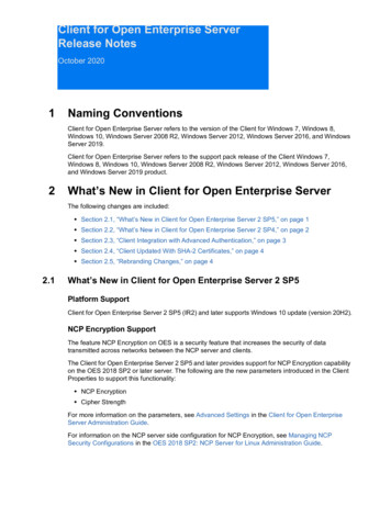 Client For Open Enterprise Server Release Notes