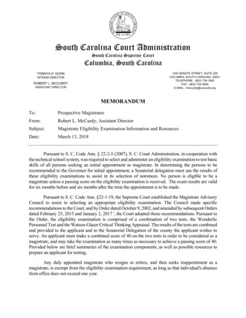 South Carolina Court Administration - Sccourts 