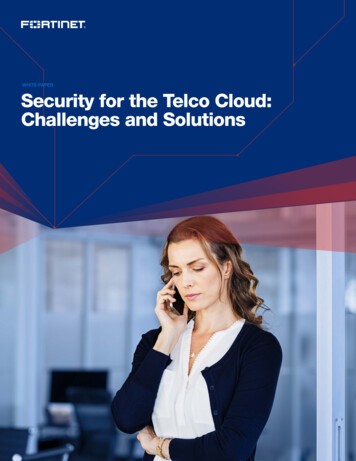 Security For The Telco Cloud: Challenges And Solutions