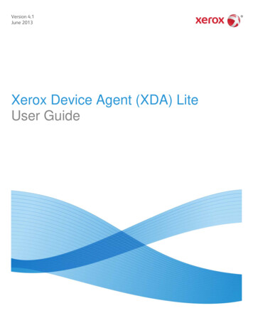 Xerox Device Agent (XDA) Lite V4.1 User Guide - English