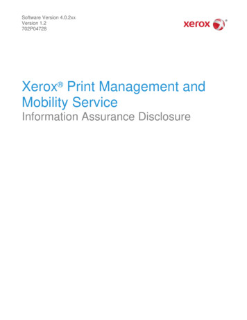 Xerox Print Management And Mobility Service