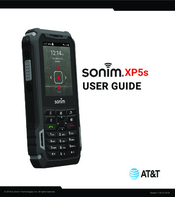 XP5s USER GUIDE - Sonim Technologies Sonim Technologies
